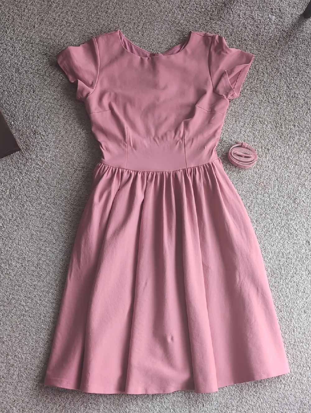 Pink Avon Fit-and-Flare Dress - Vixen Micheline Pitt